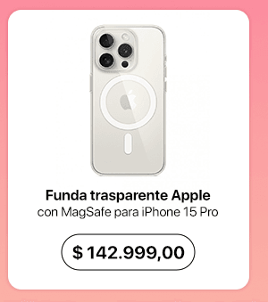 Funda trasparente Apple con MagSafe para iPhone 15 Pro